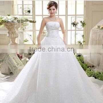 C50007A Wedding Dress New Strapless Tailing Ball Gown for Bride