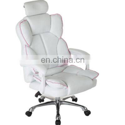 Fashion High Quality Soft Sponge Staff Leather Ergonomic Swivel Chair Executive Massage Office Chair with Headrest for Office