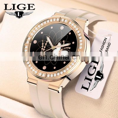 LIGE BW0323 Women Smartwatch For Android Ios Waterproof Heart Rate Fitness Wristwatch Exercise Smart Watch