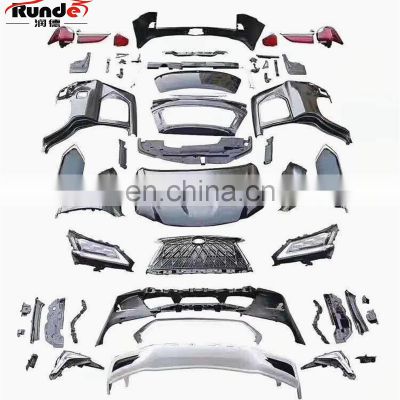 Runde Limited Edition TRunde Modification Front And Rear Bumper Lip Grillre Light Car Body Kit For  2008-2016 For Lexus LX570 Design