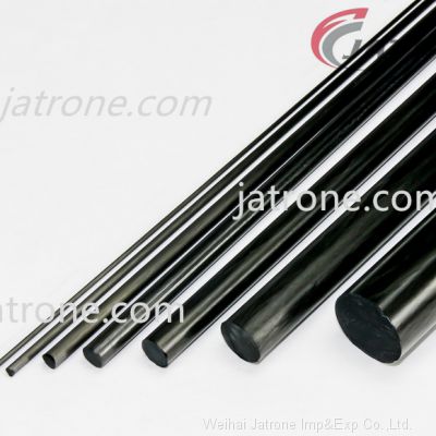 Solid extruded carbon fiber or fiberglass rods