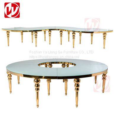 Italian Design Modern Dining Furniture Set Hotel Restaurant Table Rond Marble Banquet Dining Table photo-4