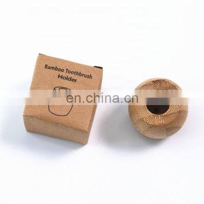 BPA Free Custom Logo 100% Organic Toothbrush Display Stand Bamboo Toothbrush Holder photo-5