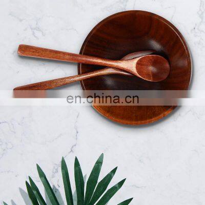 Wooden Jujube Salad Bowl Fruit Salad Bowl Serving Bowl Plate Set For Fruit Dessert Platter Tray photo-3