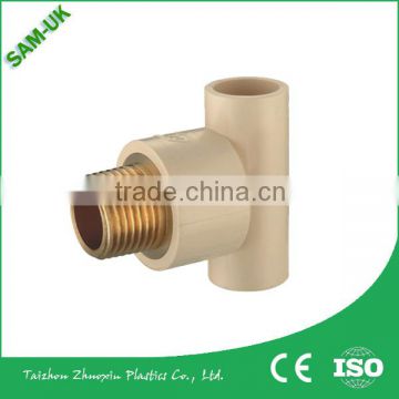 CPVC Brass Threaded Male Tee ASTM D2846 M16