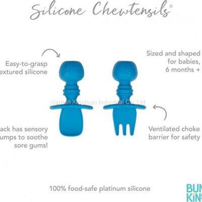 Silica Gel Baby Spork Cutlery Set, Training Kit, Guided Weaning for Infants Over 6 Months Old photo-3