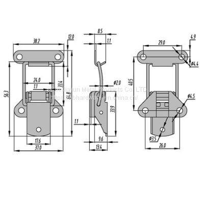 Cabinet Toggle Latch Lock, Toggle Catch,machine Catch Lock Stainless Steel Durable Toggle Latch photo-4