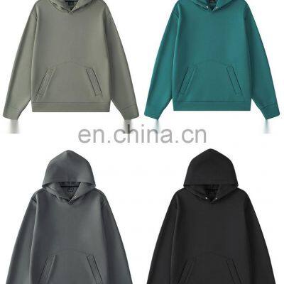Solid Color Plus Size Unisex Long Sleeve Hooded Sweatshirt Polyester Men's Hoodies&sweatshirt Casual Blank Custom Gym Tops photo-4