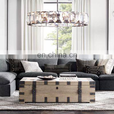 Custom Harlow Luxury Indoor Crystal Round Industrial Chandelier Living Room Hotel Ceiling Home Decor Lighting  Hang Lamps