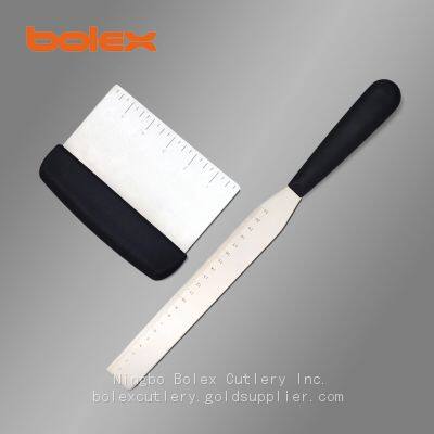 dough cutter scraper cake spatula pastry palette knife with a graduated scale baking tools