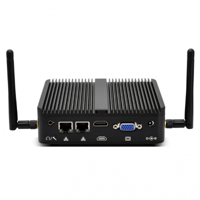 Cheap Fanless Mini PC Router Cele-ron J4125 Quad Core N-2840 Industrial Computer Dual Gigabit LAN Dual RS-232 Firewall