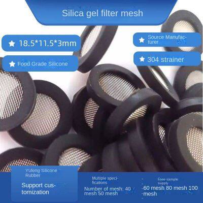filter screen pad, 4-point silicone wrapped 304 filter screen, flat filter screen, free sample available, yf230612
