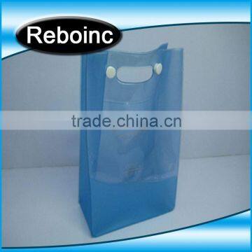 frosted pvc plastic bag with snap button