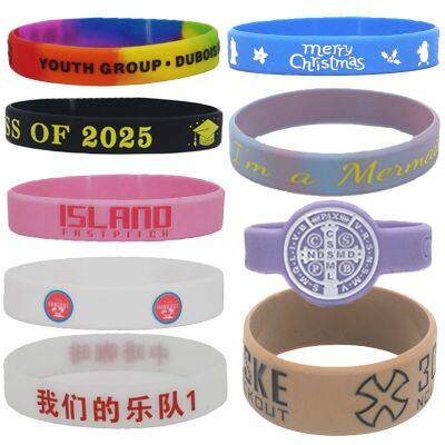 Hot Sale Personalized Glow in Dark Waterproof Silicone Wristband for Fitness Activity