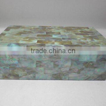 High end quality best selling Blue MOP rectangular box from Vietnam