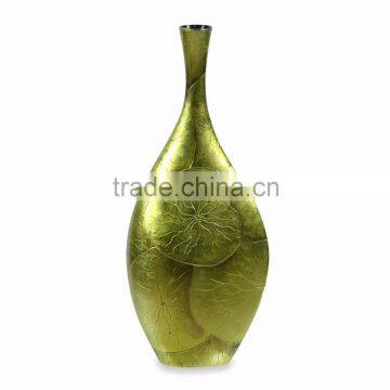 Best selling High quality metallic green bamboo lacquer vase from Vietnam