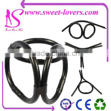 black silicone o ring cock ring sex toys erection ring removable penis ring