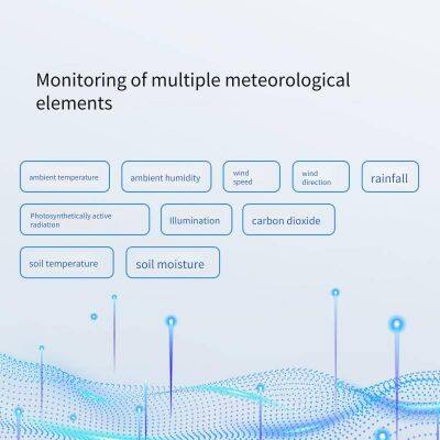 Agricultural Weather Station, Automatic Monitoring Station for Field Microclimate, Wind Speed, Wind Direction, Atmospheric Temperature, Humidity and Pressure, Meteorological Instrument photo-5
