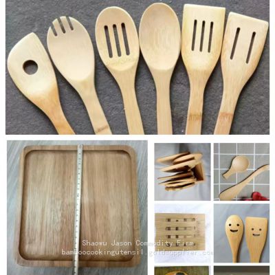 Сожженные кухонные принадлежности из бамбука, высеченные столовые ложки для приготовления еды, кухонный подарок