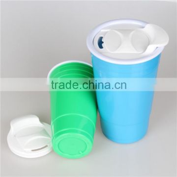 1000ML Plastic Coffee Cup with Slide Lid