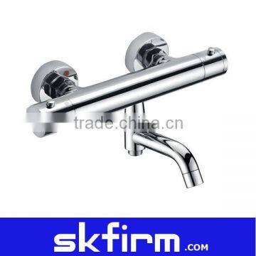 Brass polishing comfort thermostatic bath mixer for exposed fitting