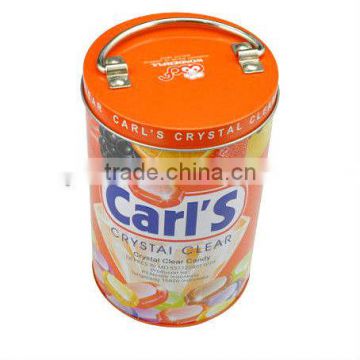 Dongguan wholesale washing powder tin bucket with handle