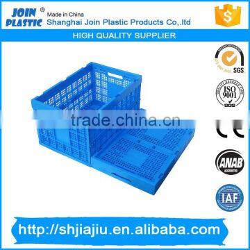 Heavy duty plastic shipping basket folding crate for sale