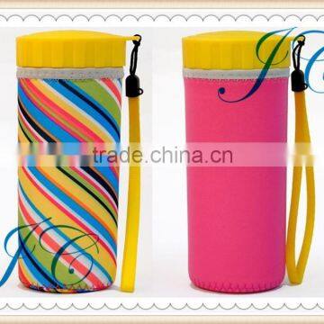 Neoprene reusable colorful coffee sleeve - hot or cold drink sleeve for promotion