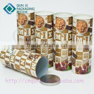Custom Top Muesli Product Packaging Canister Composite Round Box photo-2