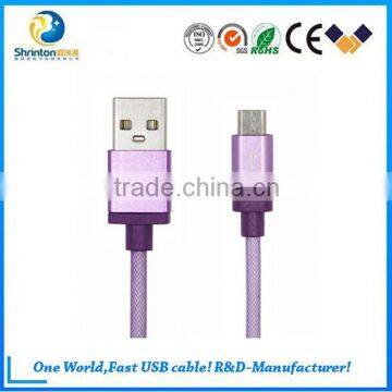 High Quality Remax Flying Speed Data and Charging 2 in 1 Nylon Copper Core 2.1A 1.0m Micro USB Cable