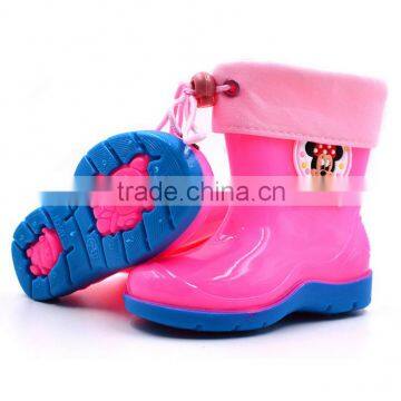 Warm Winter Cotton Boots Fashion Child Rain Boots Candy Color photo-2