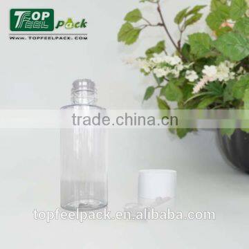 120cc Plastic PET Cylinder Bottle With Screw Cap , PET Plastic Vitamin Capsules Bottle