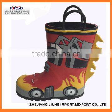 3D Design Kids Children Rubber Rain Boots For Boy