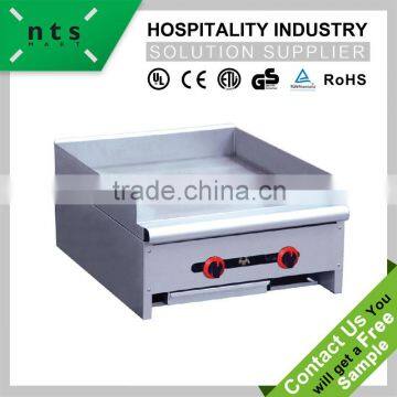 fast food hotel restaurant 2 burners stainless steel gas griddle