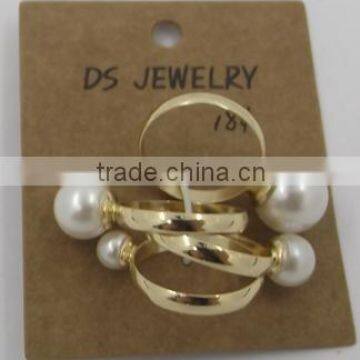 four rows fashion pearl ring