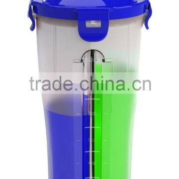 700ml big size twin pack mixing protein shaker bottle