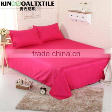 Wholesale home used 100% Cotton 300TC plain flat cheap bed sheet