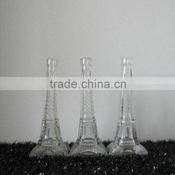 EIFFEL TOWER SHAPED GLASS BOTTLE