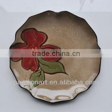 Home use and decor Flower Pattern Hand Painted Ceramic Plates