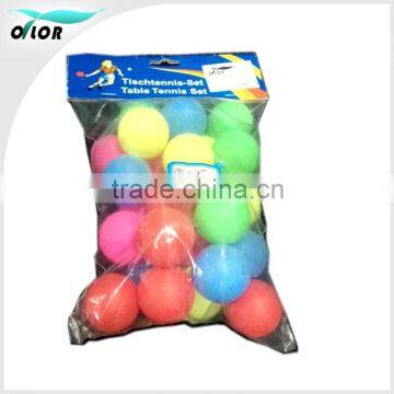 Colorful cheap opp bag packing cheap table tennis balls