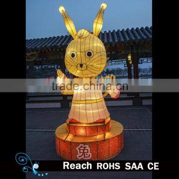 Chinese Zodiac cartoon cute rabbit lantern for New Year decoration