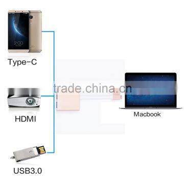 CE FCC ROHS approval USB 3.1 Type-C cable Multiple 4 Port Aluminu type c Hub Adapter and board Portable for Macbook, Chromebook