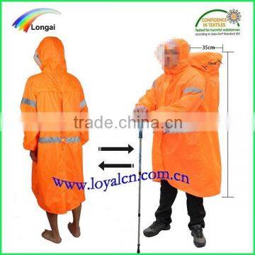 outdoor waterproof long target pvc raincoat