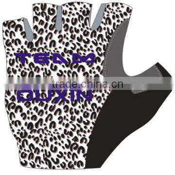 2015 cycling gloves/non-slip bicycle glove/pro bike glove men half finger pro team golf gloves Sexy Leopard Grain