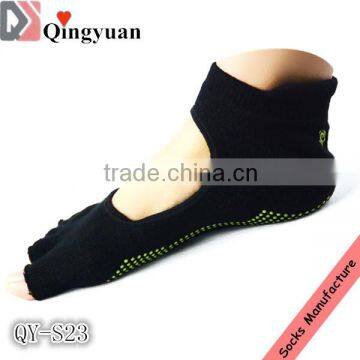 Half toe pliate springs yoga socks