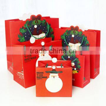 Custom printed decorative christmas paper bag With LOGO printing