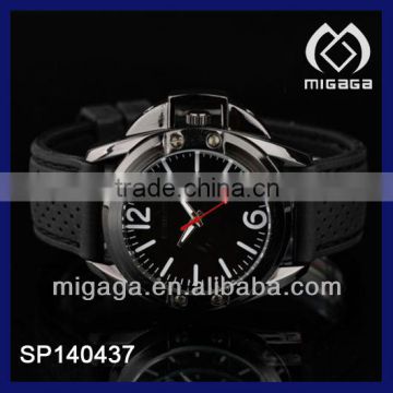 BLACK COLOR RUBBER BAND WATCH RUBBER FASHION WATCH FOR MEN