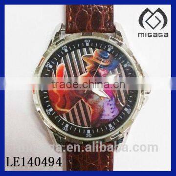 fashion pu leather strap quartz cowboy watch *cool cowboy pattern watch for young men