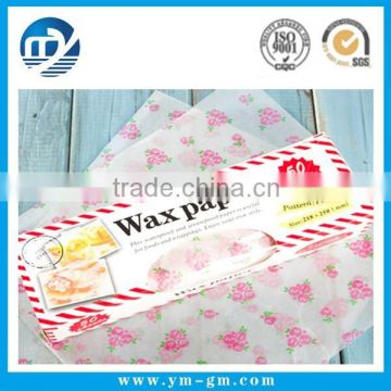 Colored food grade wax paper for food packaging