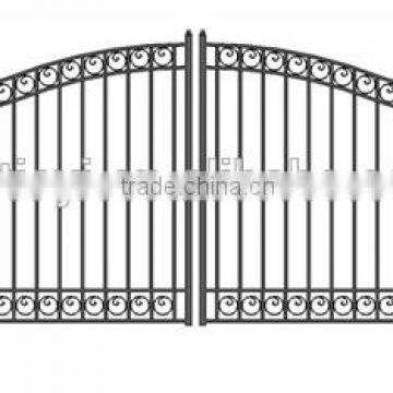 hot sale customized wrought iron double fence gate design